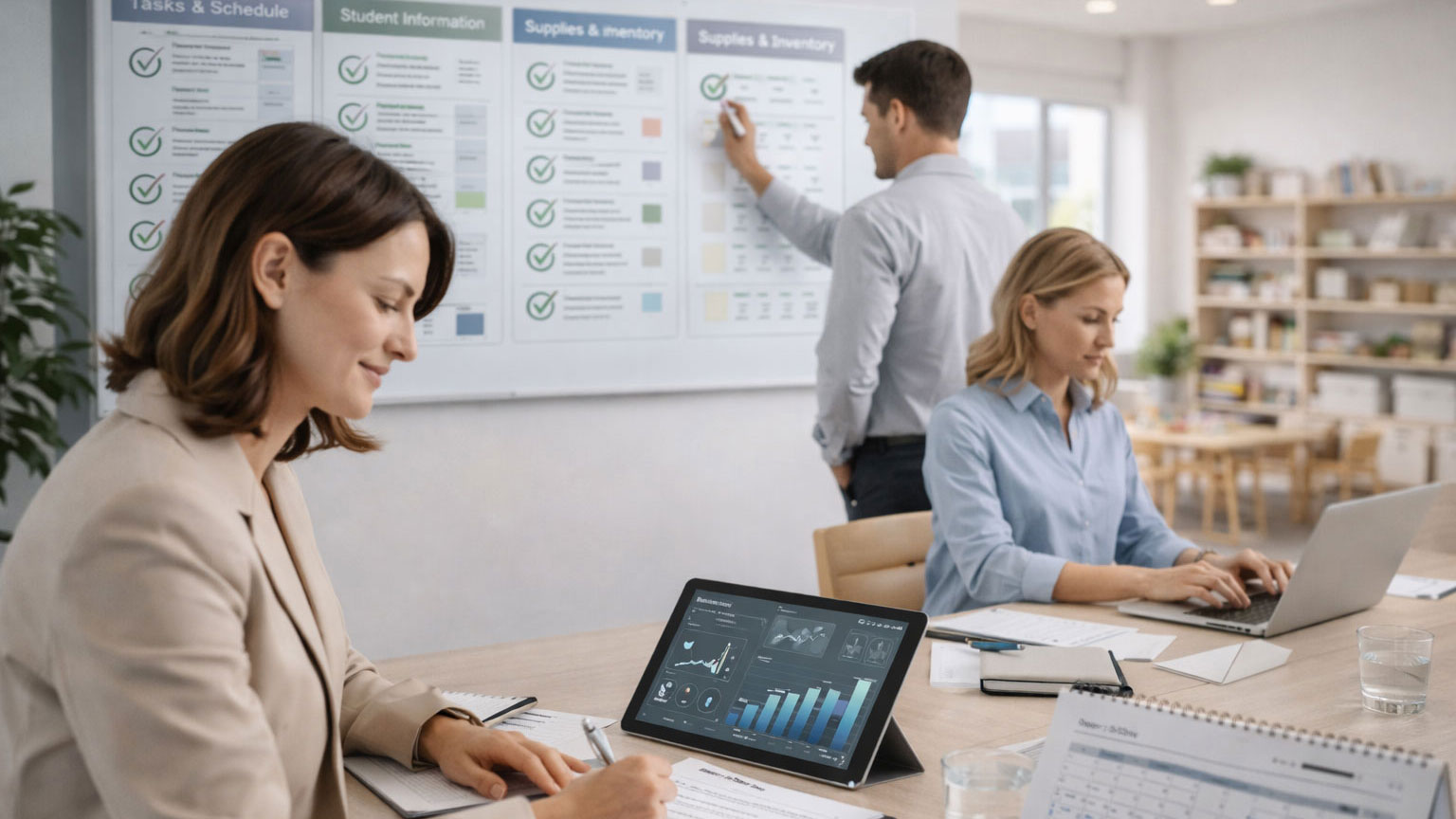 Equipo de J4K Group gestionando la operación y planeación educativa