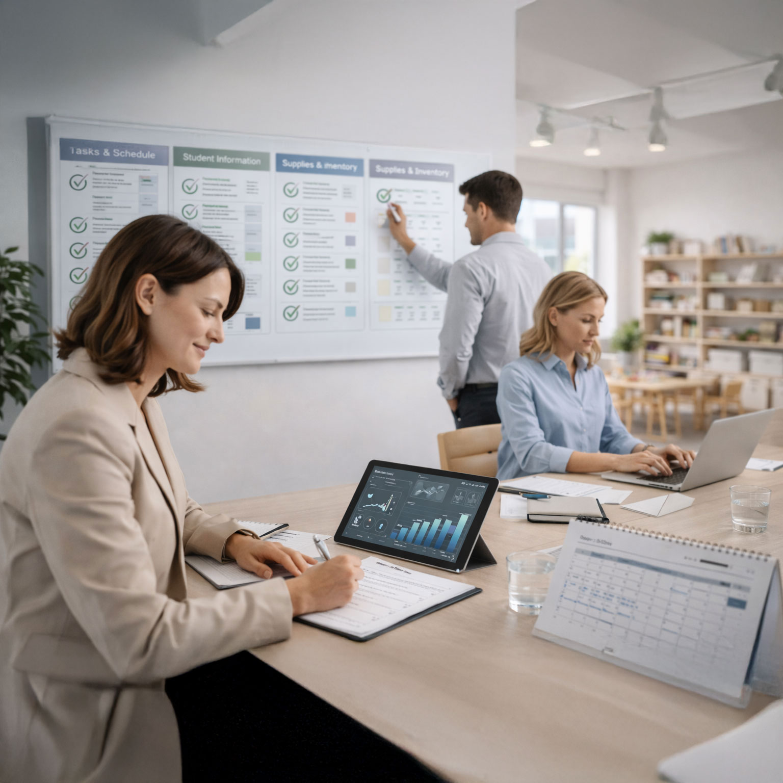 Equipo de J4K Group gestionando la operación y planeación educativa